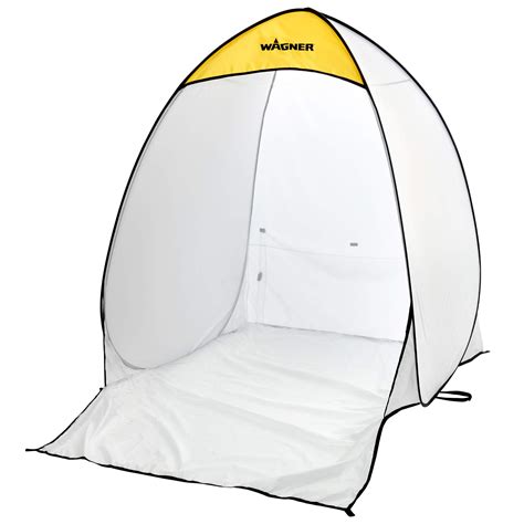 Wagner spray tent - The Small Spray Shelter is a tent-like structure that protects your surrounding area from paint or stain overspray drift. Use it with aerosol cans, airless paint sprayers or HVLP sprayers. The curved,